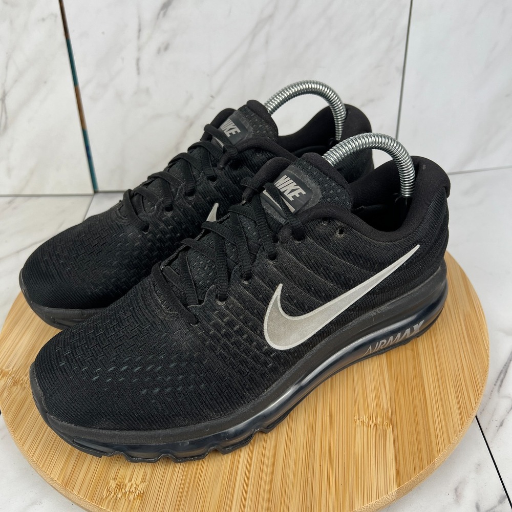 Nike Air Max 2017 Womens Size 8 Triple Black Running Gym Shoes 849560-001 - Picture 3 of 12